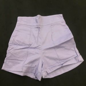 Lavender Laura Byrnes high-waisted shorts, Med